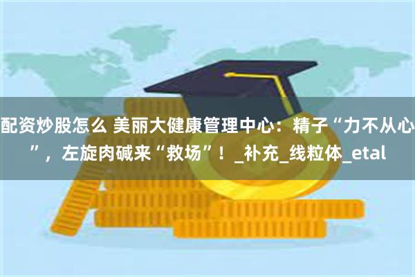 配资炒股怎么 美丽大健康管理中心：精子“力不从心”，左旋肉碱来“救场”！_补充_线粒体_etal