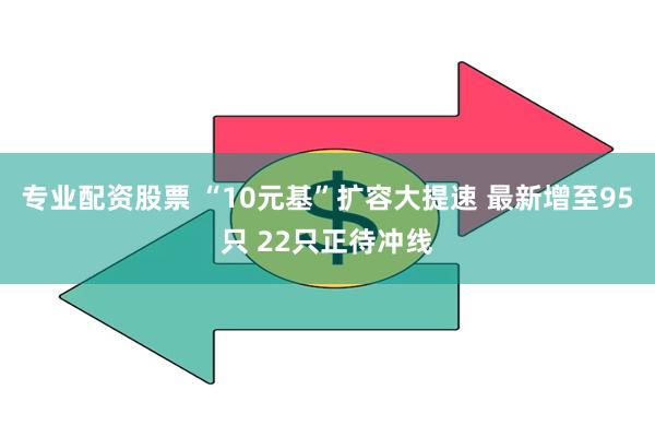 专业配资股票 “10元基”扩容大提速 最新增至95只 22只正待冲线