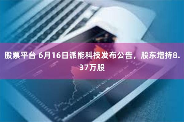 股票平台 6月16日派能科技发布公告，股东增持8.37万股