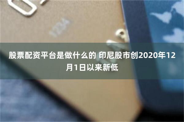 股票配资平台是做什么的 印尼股市创2020年12月1日以来新低