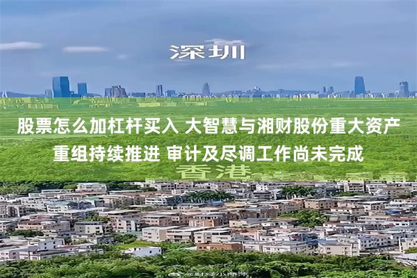 股票怎么加杠杆买入 大智慧与湘财股份重大资产重组持续推进 审计及尽调工作尚未完成