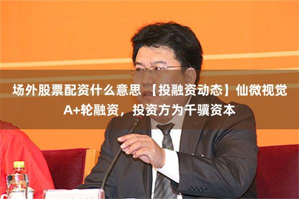 场外股票配资什么意思 【投融资动态】仙微视觉A+轮融资，投资方为千骥资本
